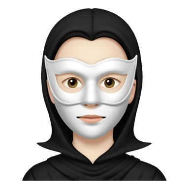 scream in black clothing with white mask sticker
