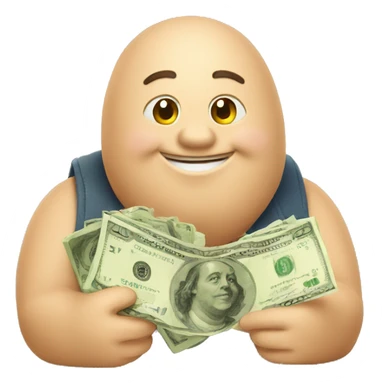 happy fat wallet money sticker
