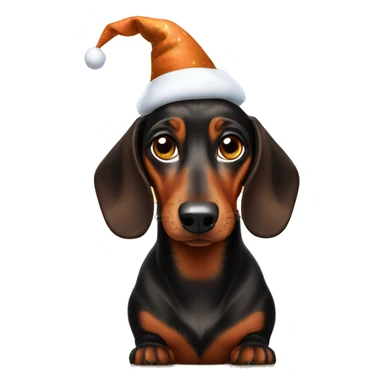 Brown Dachshund. Holiday. Halloween sticker
