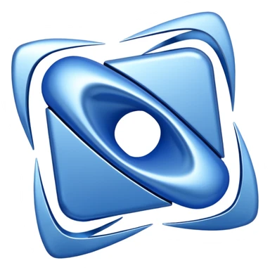 Blue twisted square sticker