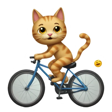Cat riding a bike sticker