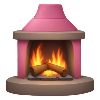 Pink camp fireplace sticker