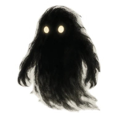 mysterious shadowy monster with glowing eyes sticker