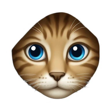 Cat in  black hoodie blue eyes sticker