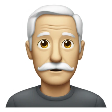 old white man with a big mustache  sticker