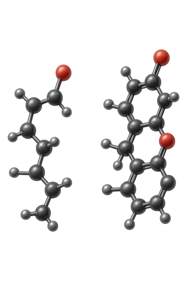 2 MOLECOLE DI ORMONE CHIMICHE IPERREALISTICA 4K sticker