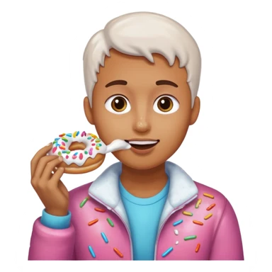 eating donuts sticker