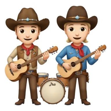 Band members wearing cowboy hats  sticker