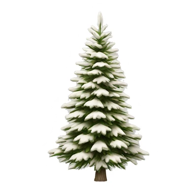 Realistic isolated off white fir christmas tree   sticker
