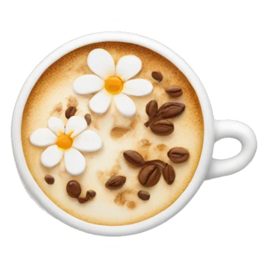 Floral cappuccino  sticker