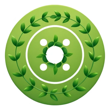 a regenerative visual with plants and cycle of growth and circles sticker