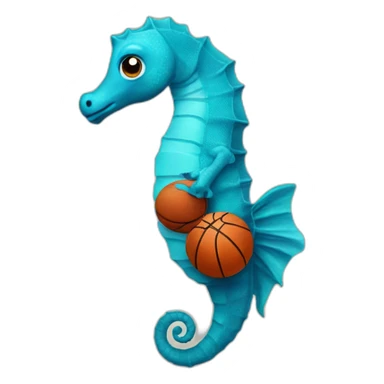 seahorse wearing basketball outfit sticker