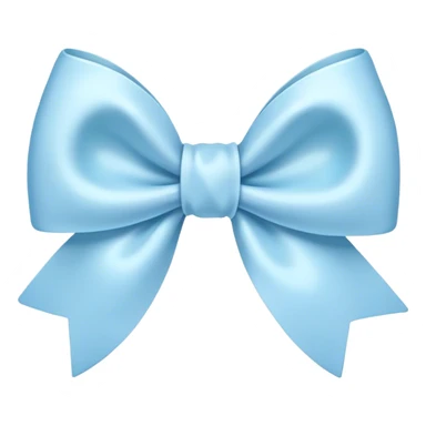 muted light Pastel blue bow  sticker