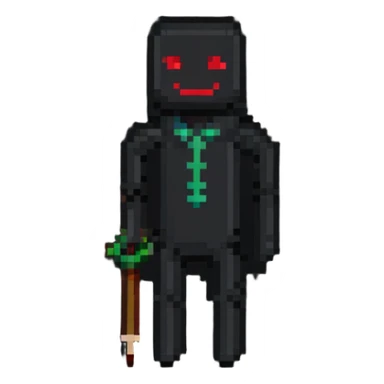 pixel art stick man, minimal sticker