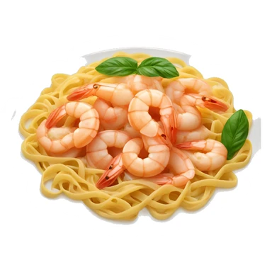 shrimp pasta in a plate sticker