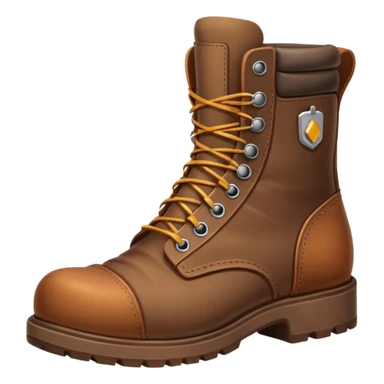 brown work boots sticker