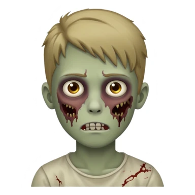 boy zombie teen with dark blonde hair sticker