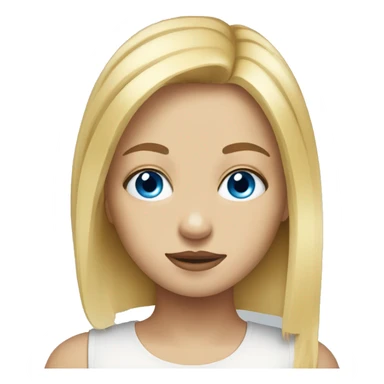 head and neck of Blonde girl blue eyes portrait sticker