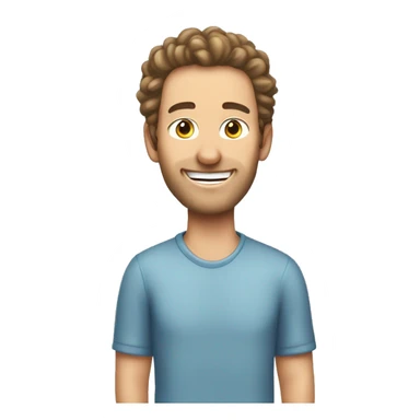 alex fried - white guy without eyebrows and a bandana and a side part with a cheeky smile sticker