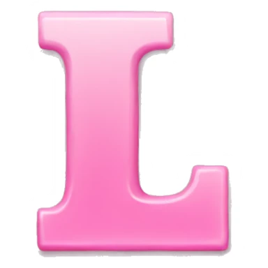 Pink letter L sticker
