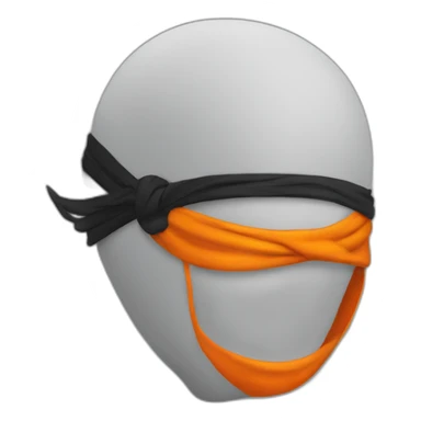 the orange head band of a ninja sticker