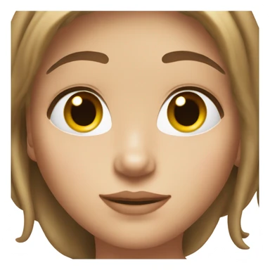 Y2K girl, brown hair, white skin, light eyes  sticker