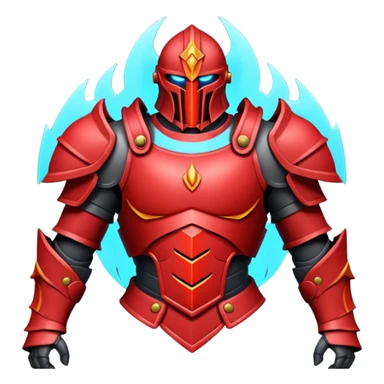Ares war armor object icon, heavy Greek battle armor, dark steel and crimson red theme, massive shoulder armor, sharp edges, glowing red runes, intimidating design, 3D cartoon, mobile game icon style, centered, clean background, no text, no watermark

 sticker