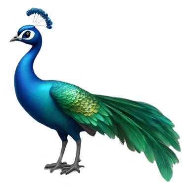 Tiny Peacock standing on a big boulder sticker