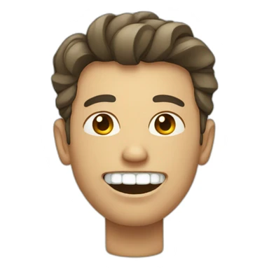 man with misaligned teeth sticker