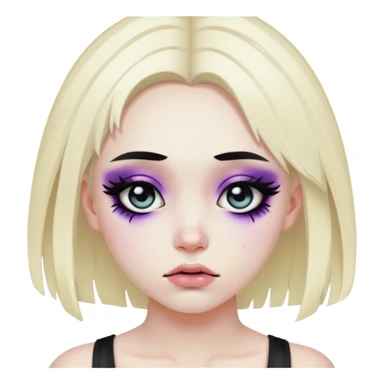 Sad rave girl  sticker