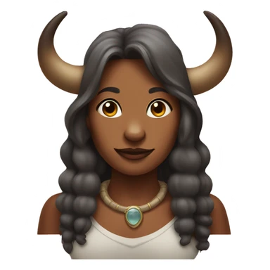 Anthropomorphic female buffalo  sticker