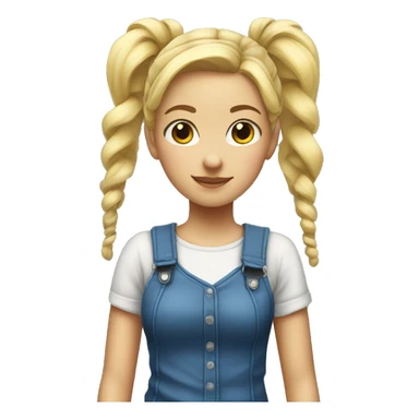 blonde girl with twintails sticker
