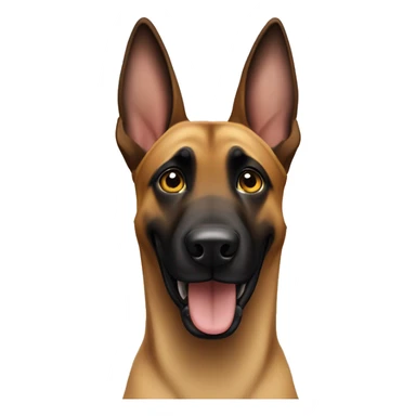 malinois say hello with hand sticker