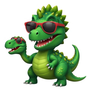 Dinosaur wearing sunglasses  sticker
