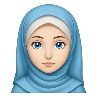 Turkish beautiful finish Konya girl blue eyes with hijab mevlana dress sticker
