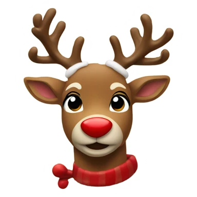 rudolph with merry christmas sticker