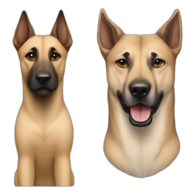 Mixture between a kangal dog and a malinois dog sticker