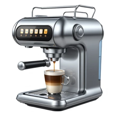 robot coffee machine sticker