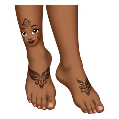 Pretty African American feet with tattoos  sticker