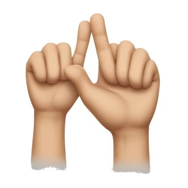 ears closed by two index finger sticker