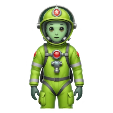 Alein firefighter green sticker