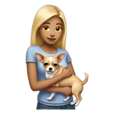 Girl with Chihuahua sticker