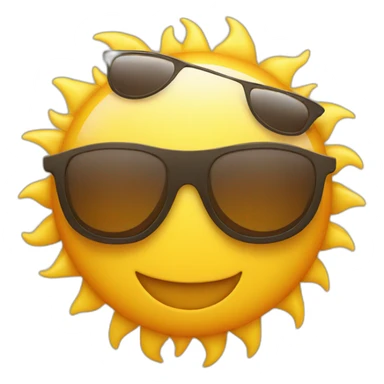 Sun wearing sunglasses sticker