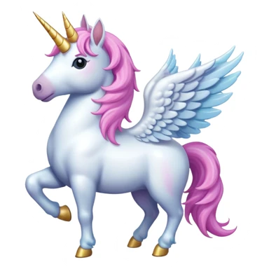 unicorn standing with wings sticker