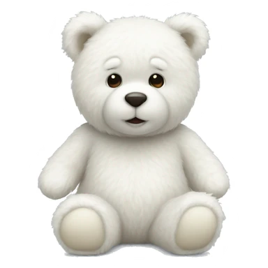 White Teddy bear White cute sticker