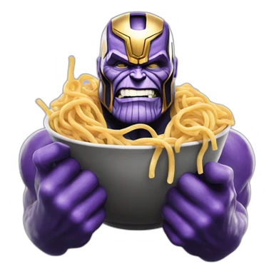 thanos avengers eating spagetti sticker