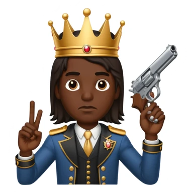 King von pointing gun at head sticker