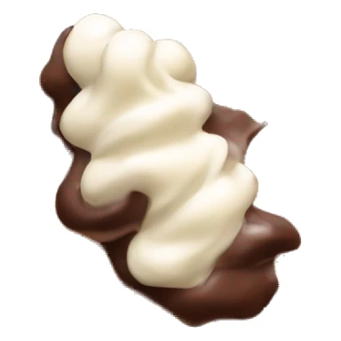 waffle chocolate wripped cream sticker