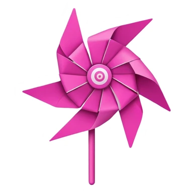 Magenta pinwheel sticker