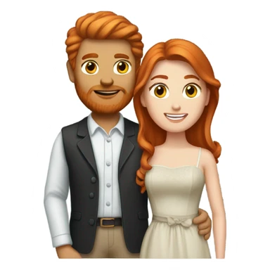 Red headed fiances sticker
